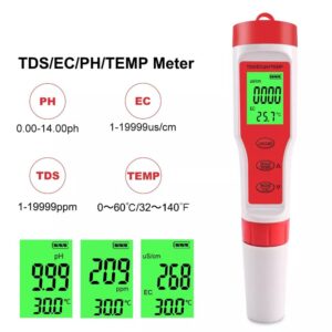 4-in-1 pH EC TDS Temp meter Grow Folk