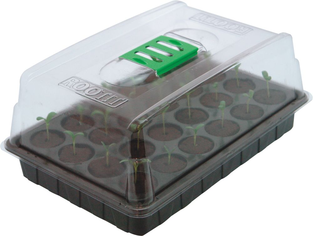 ROOT!T 24 Cell Propagation Humidity Dome Set Complete 1 ROOT!T 24 Cell Propagation Humidity Dome Set Complete