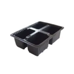 4 Cavity Seedling Tray - Single - Black