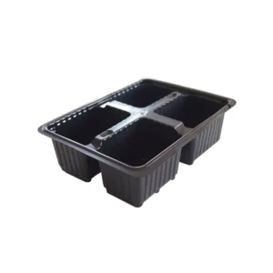 4 Cavity Seedling Tray - Single - Black