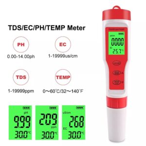 pH, EC, TDS & Temp 4-in-1 Meter