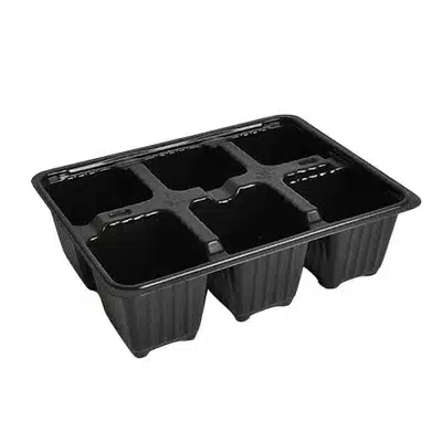6 Cavity Seedling Tray - Single - Black 1 6 Cavity Seedling Tray - Single - Black