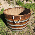 Oak Barrel Wooden Planter 150L