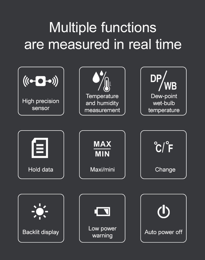 Temperature and Humidity Meter Professional HT607 2 Temperature and Humidity Meter Professional HT607 - Image 2