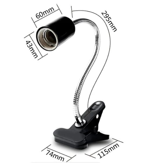 Adjustable Lamp Stand with Clip and Switch 2 Adjustable Lamp Stand with Clip and Switch - Image 2