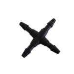 Cross Connector 4-Way Barbed 4.5mm