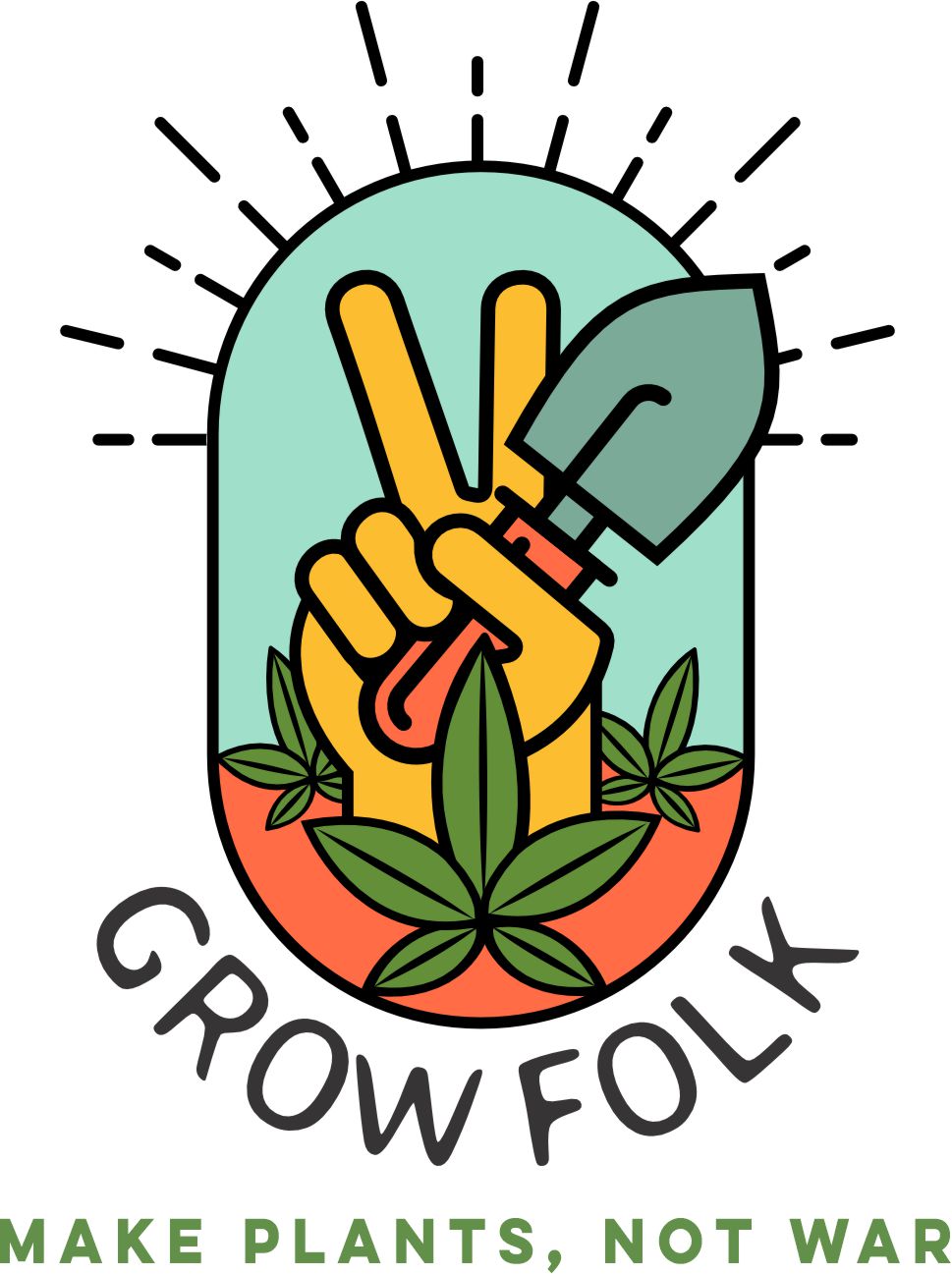 Grow Folk Sticker Make Plants Not War 1 Grow Folk Sticker Make Plants Not War