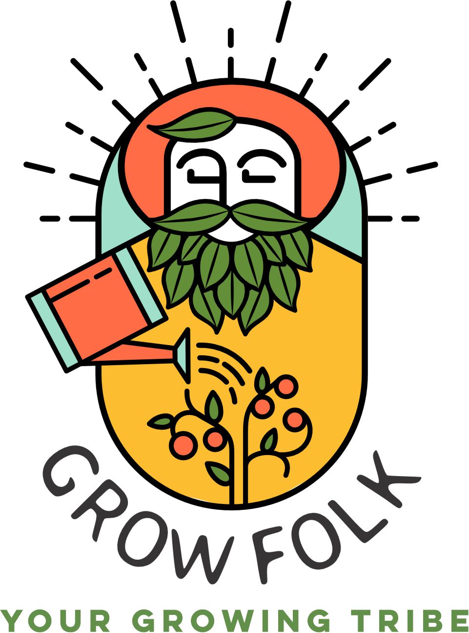 Grow Folk Sticker Your Growing Tribe 1 Grow Folk Sticker Your Growing Tribe