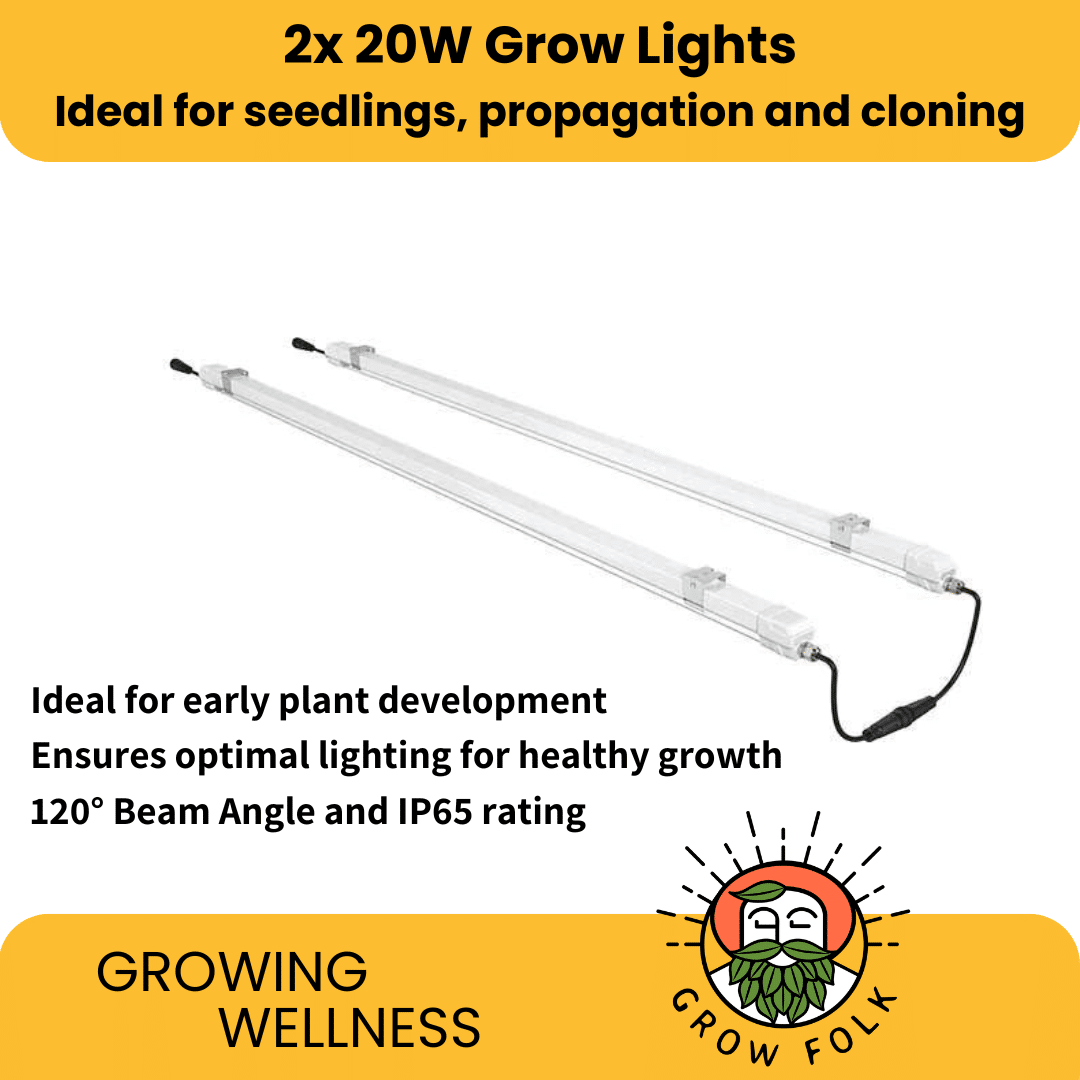 LED Grow Lights 113.5cm for Seedlings, Propagation, Cloning - Set of 2 1 LED Grow Lights 113.5cm for Seedlings, Propagation, Cloning - Set of 2