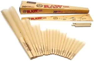 RAW Pre-rolled 20 Cones Various Sizes
