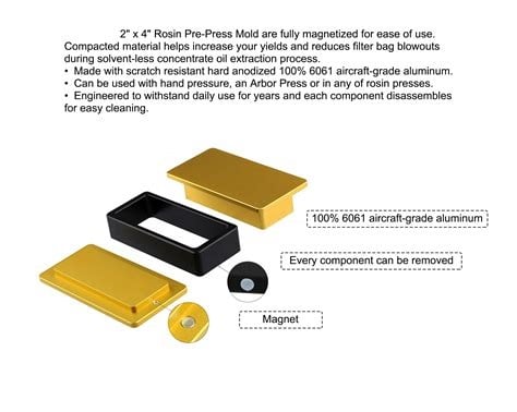 Rosin Pre-Press Mould 2″x4″ 2 Rosin Pre-Press Mould 2″x4″ - Image 2