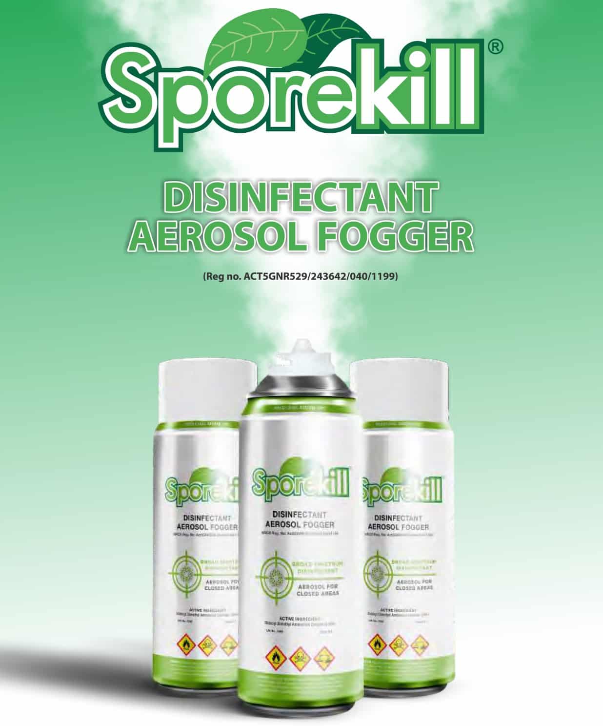 Sporekill Disinfectant Aerosol Fogger 1 Sporekill Disinfectant Aerosol Fogger