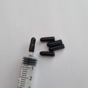 Syringe Plug End Cap Black