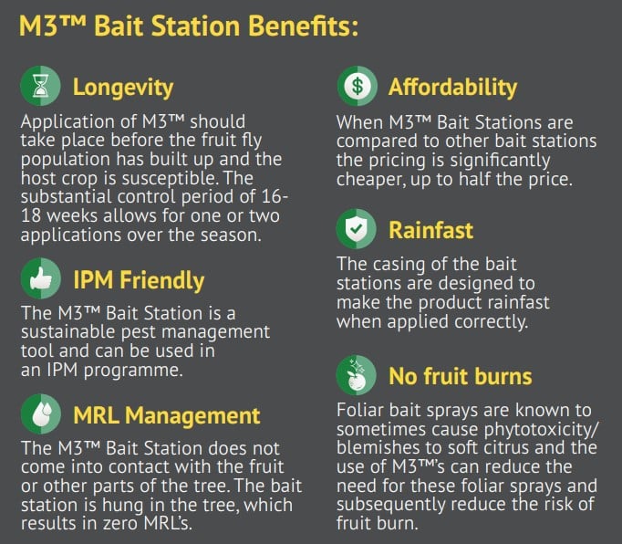 Fruit Fly Control M3 Bait Station 2 Fruit Fly Control M3 Bait Station - Image 2